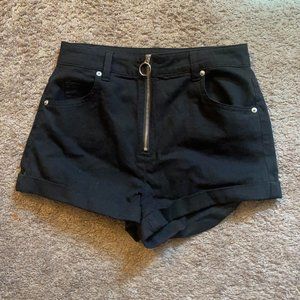 Forever 21 Black O-Ring Shorts